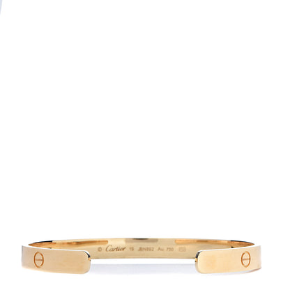 Cartier 18K Yellow Gold LOVE Cuff Bracelet 19 3 of 5