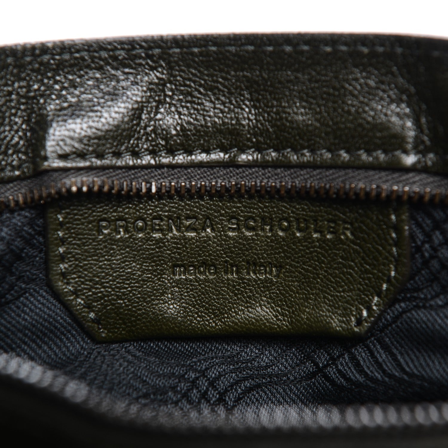 Proenza Schouler Lambskin PS1 Large Satchel Military 6 of 9