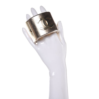 Chanel Metallic Lambskin CC Cuff Gold 2 of 6
