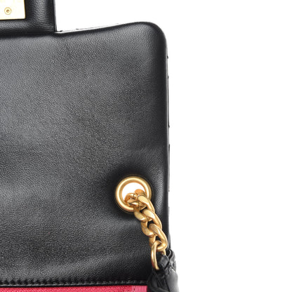 Chanel Lambskin Resin Quilted Mini Pearl Samba Square Flap Black 11 of 14