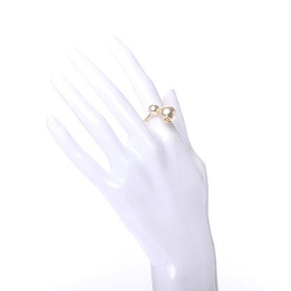Chanel Pearl CC Ring 3 Gold Pearly White 2 of 5
