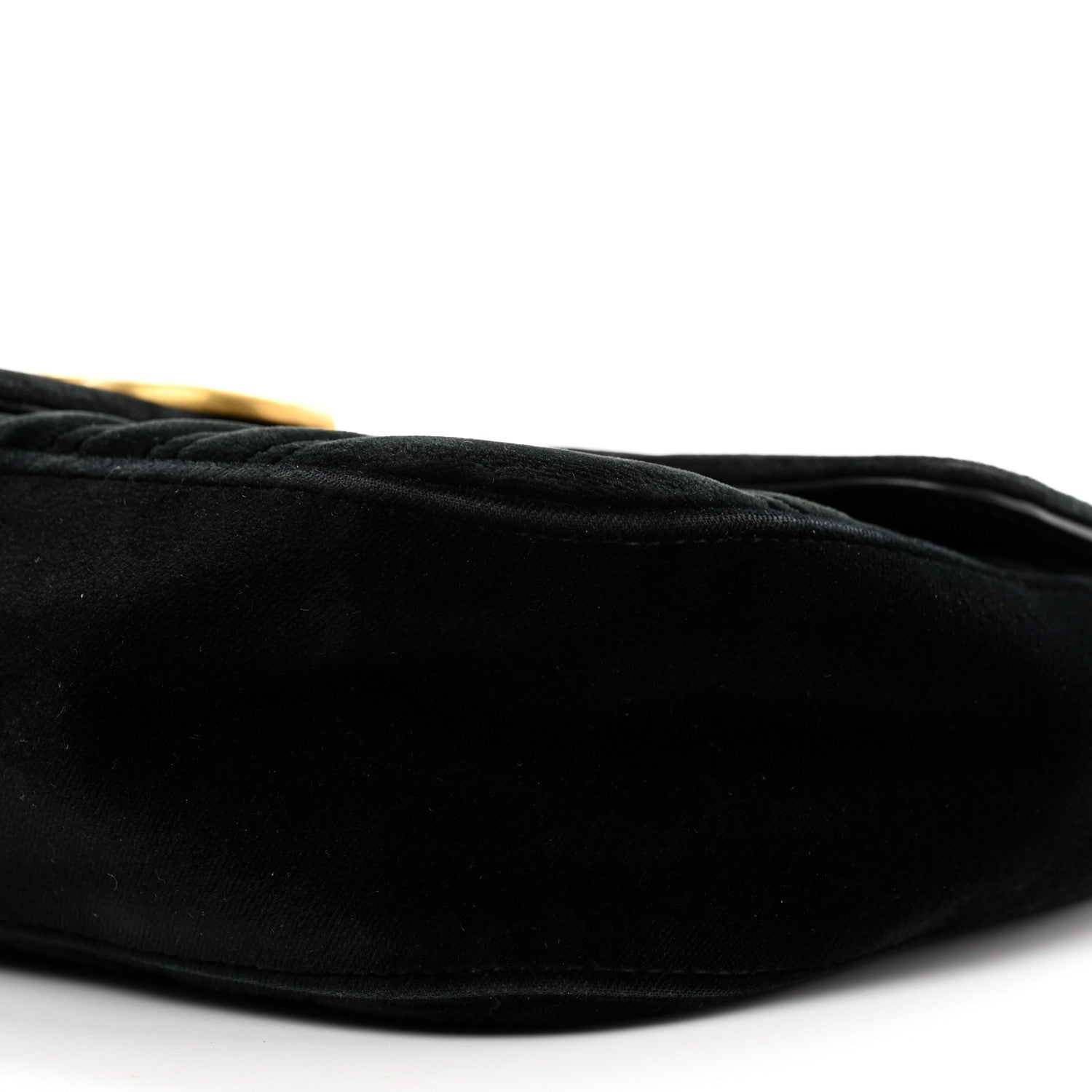 Gucci Velvet Matelasse Small GG Marmont Shoulder Bag Black 10 of 11