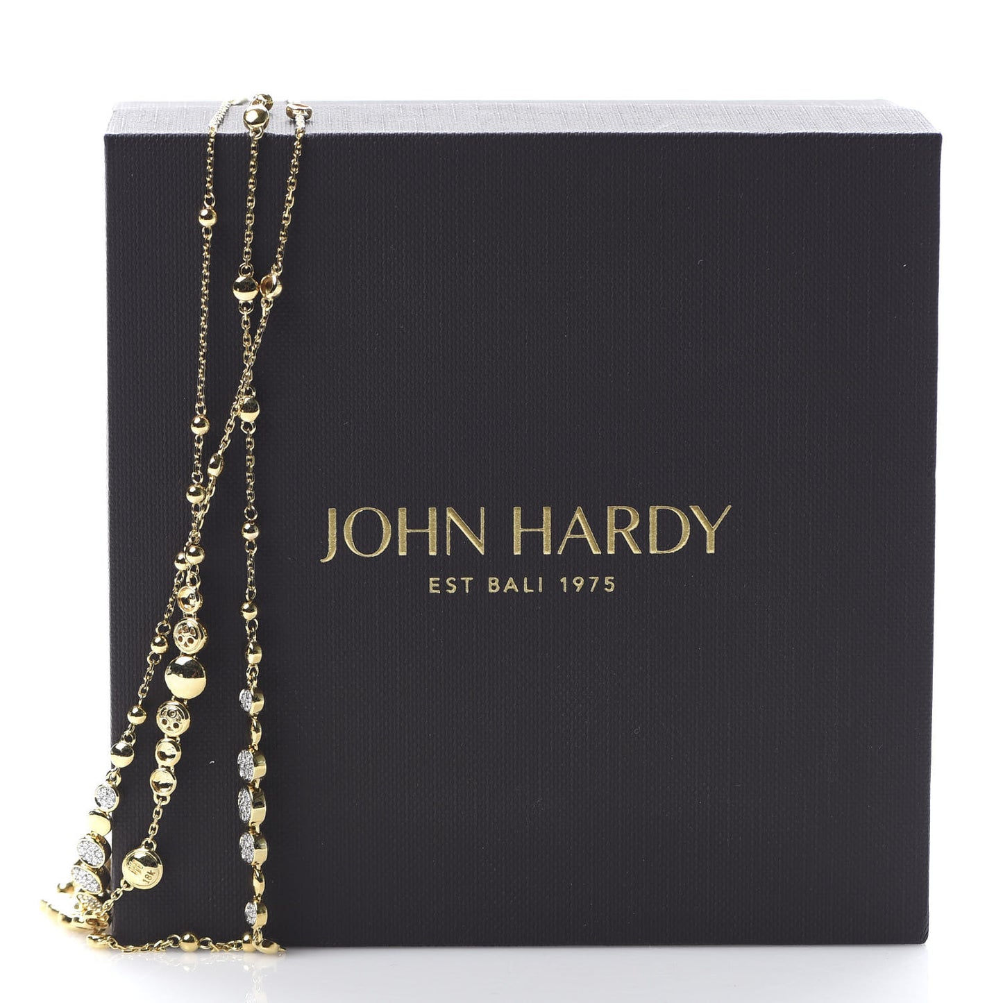 18K Yellow Gold Diamond Dot Hammered Multi-Row Necklace