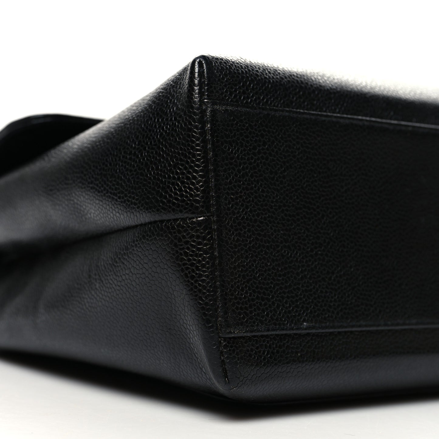 Caviar Jumbo Kelly Flap Black