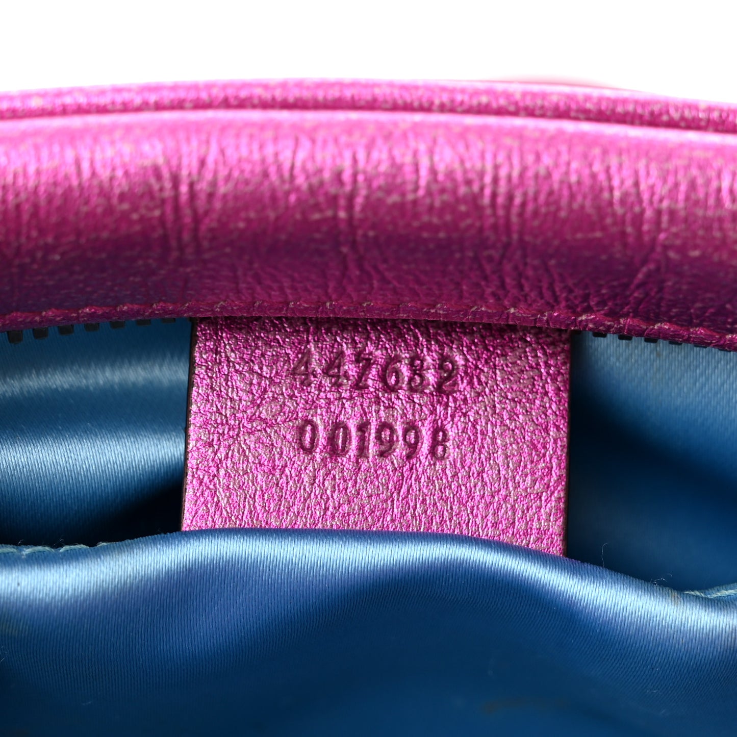 Laminated Nappa Matelasse Small GG Marmont Chain Shoulder Bag Fuxia Rosso Rosa