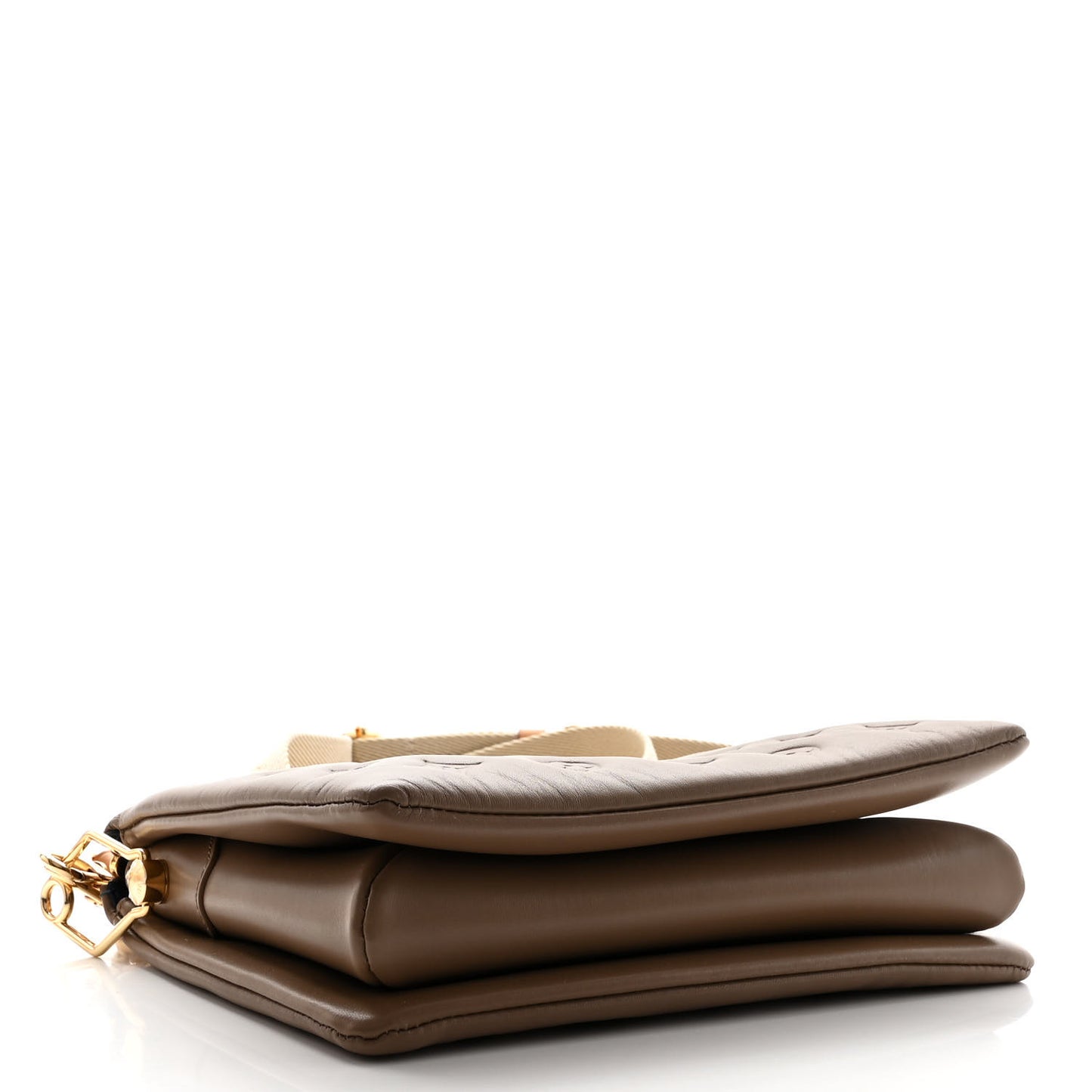 Lambskin Embossed Monogram Coussin PM Taupe