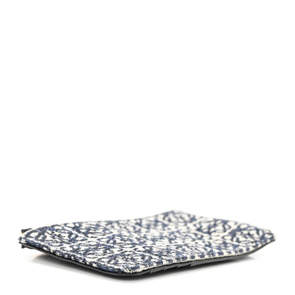 Loewe Canvas Jacquard Calfskin Anagram Coin Card Holder Navy Black 4 of 8