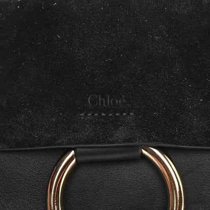 Chloe Suede Calfskin Small Faye Shoulder Bag Black 8 of 10