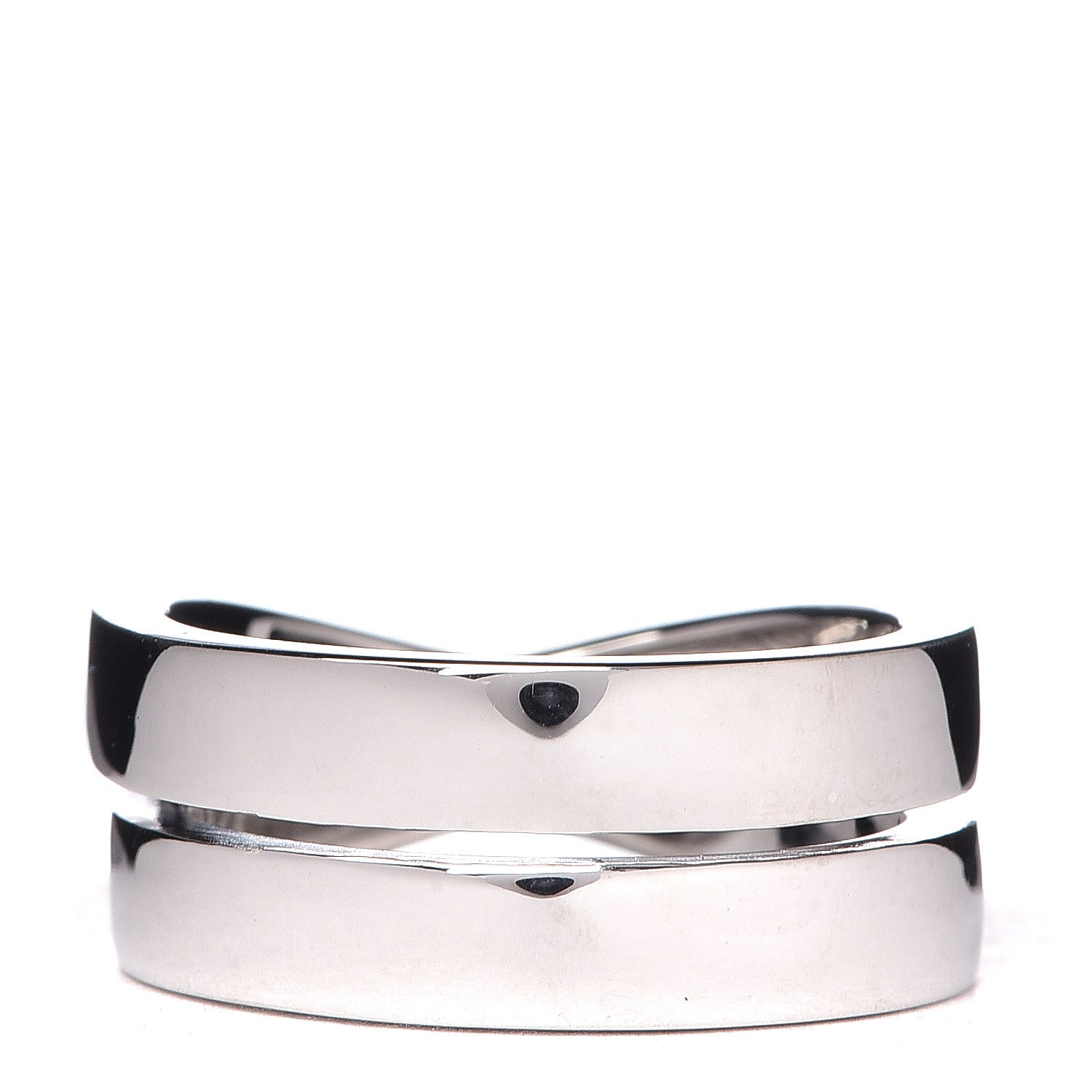 Cartier 18K White Gold 9mm Paris Nouvelle Vague Ring 52 6 3 of 4