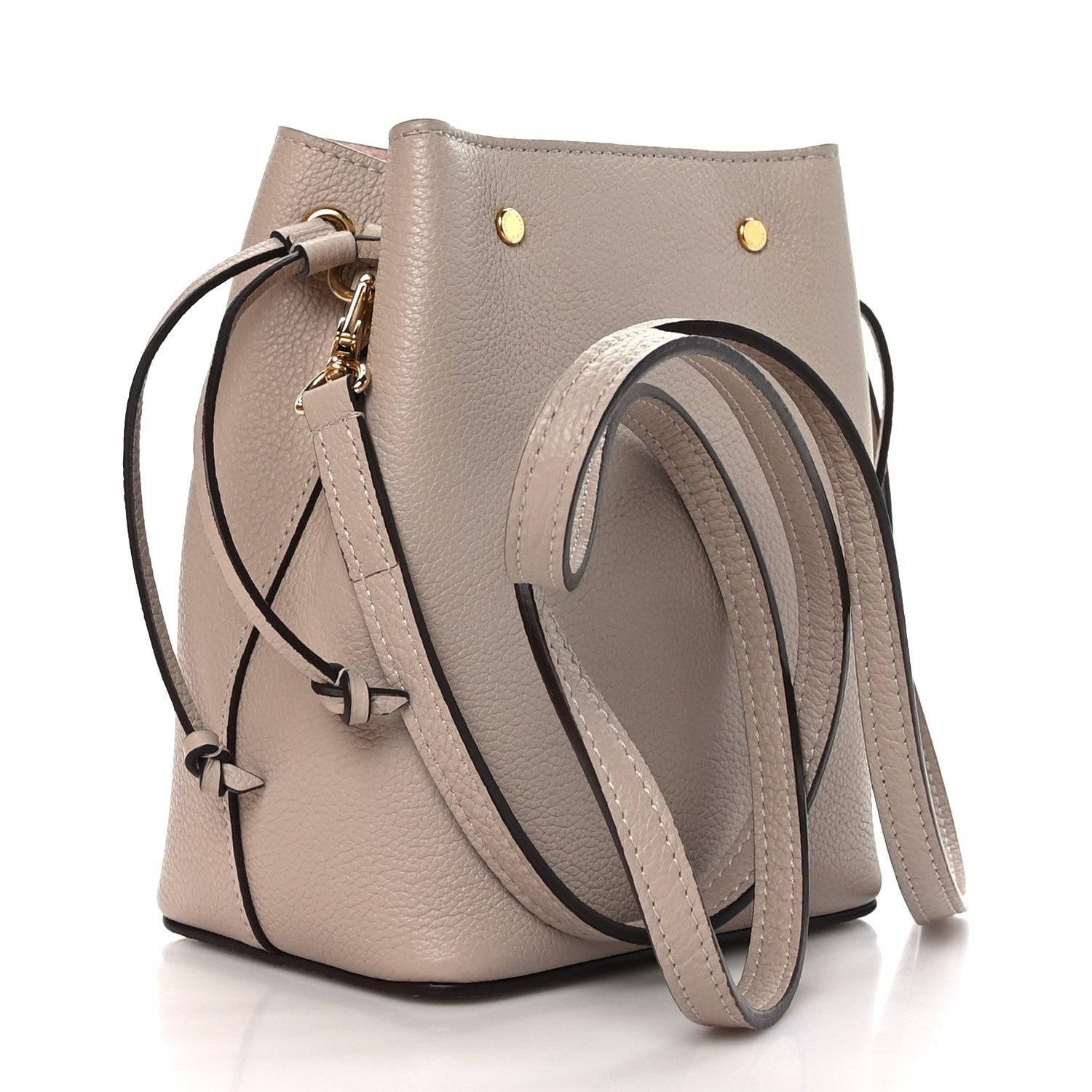 Louis Vuitton Calfskin Nano Lockme Bucket Greige 3 of 8
