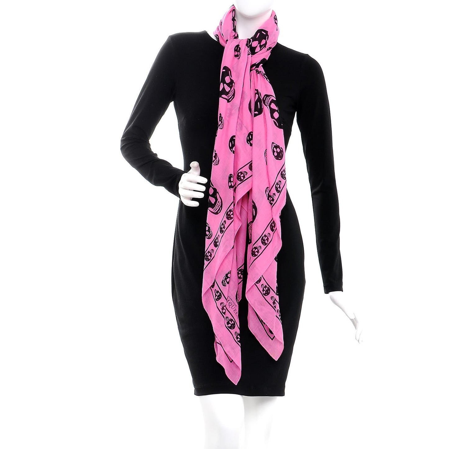 Cotton Skull Scarf Pink