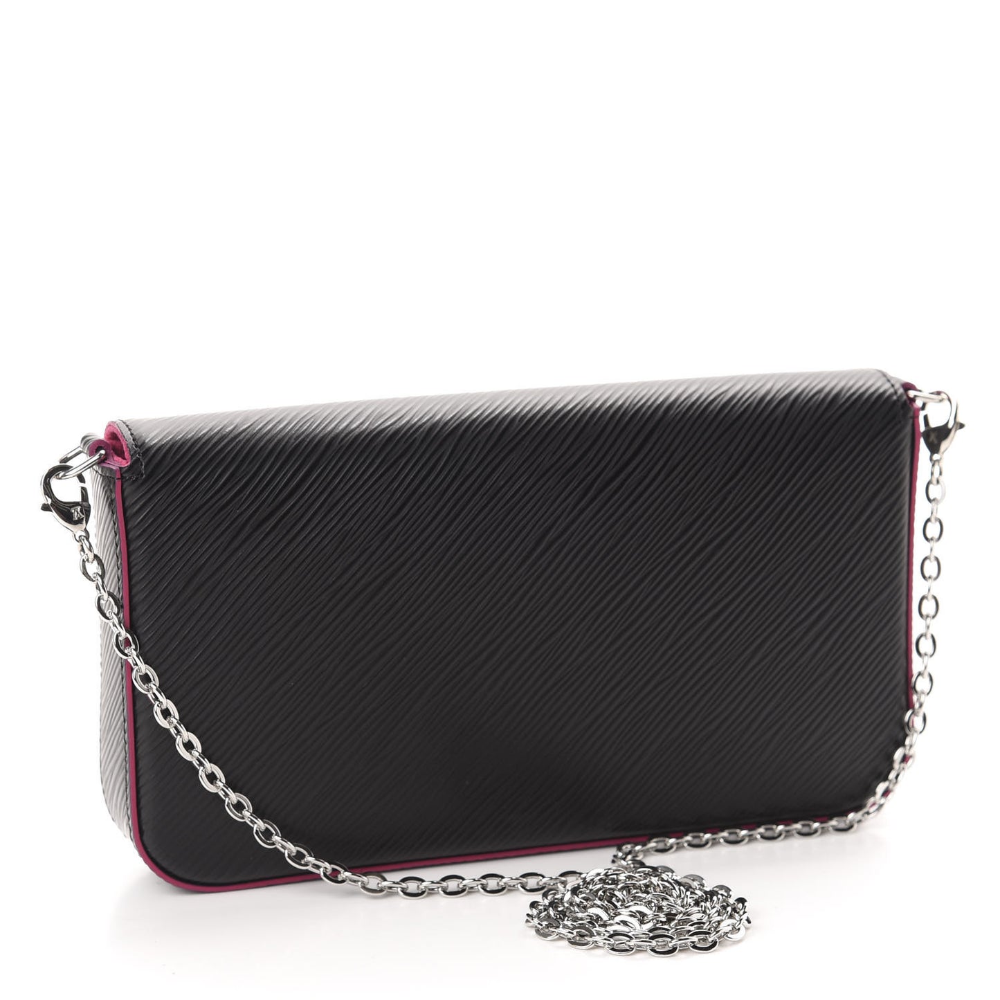 Epi Pochette Felicie Black Hot Pink