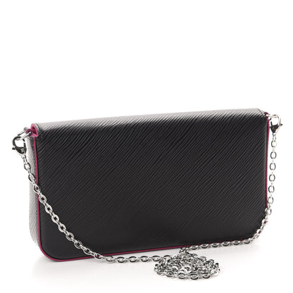 Louis Vuitton Epi Pochette Felicie Black Hot Pink 3 of 12
