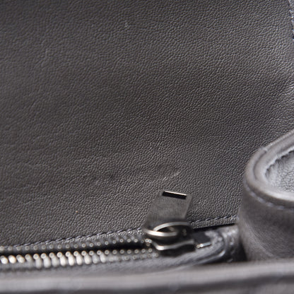 Saint Laurent Sheepskin Matelasse Chevron Monogram Medium College Bag Asphalt 8 of 12