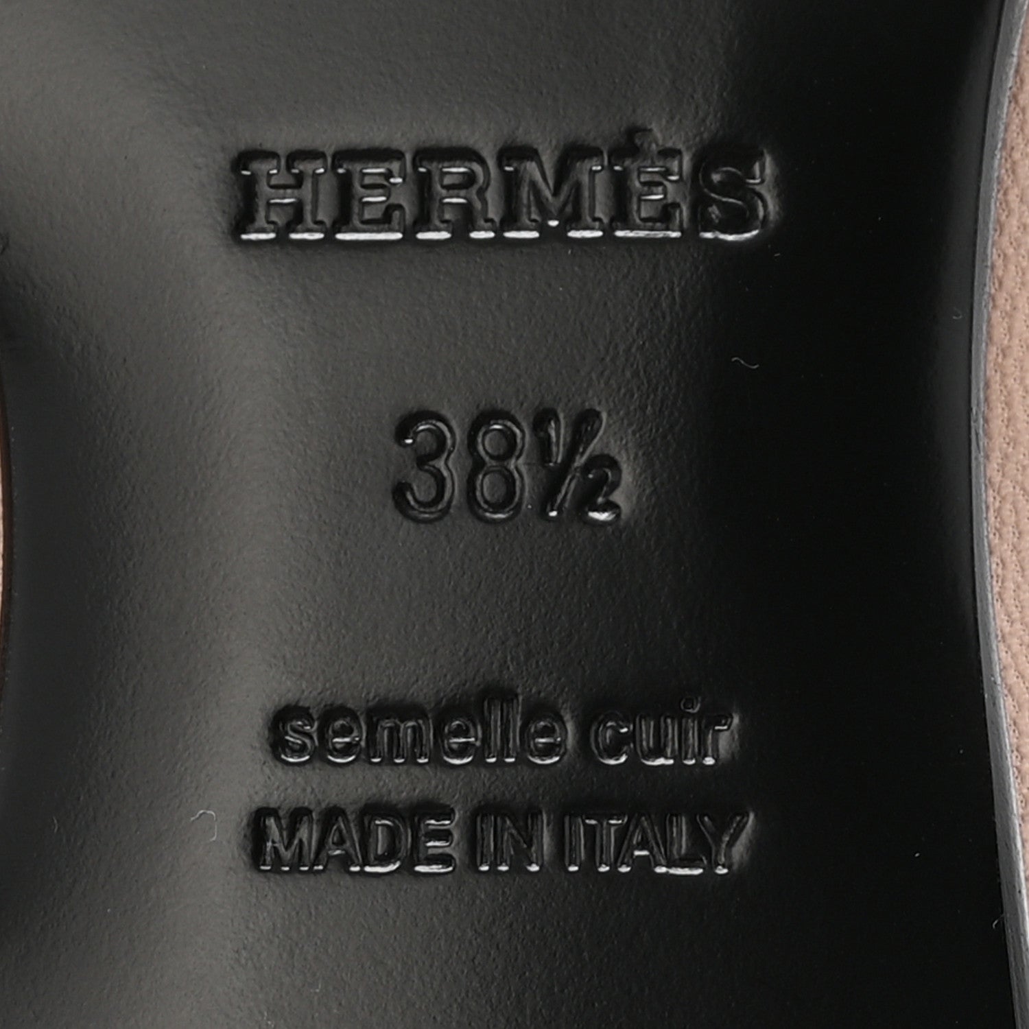 Hermes Goatskin Womens Paris Loafers 38.5 Beige Nude 7 of 10