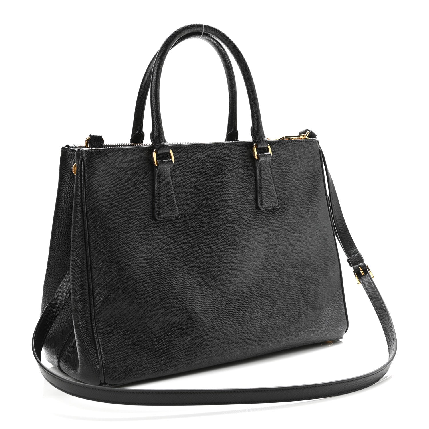 Prada Saffiano Medium Galleria Double Zip Tote Black 2 of 10