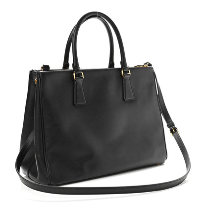 Prada Saffiano Medium Galleria Double Zip Tote Black 2 of 10