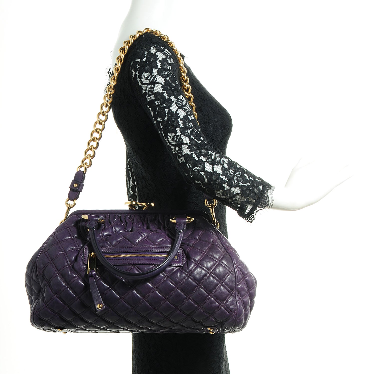 Marc Jacobs Quilted Leather Stam Purple 2 of 8