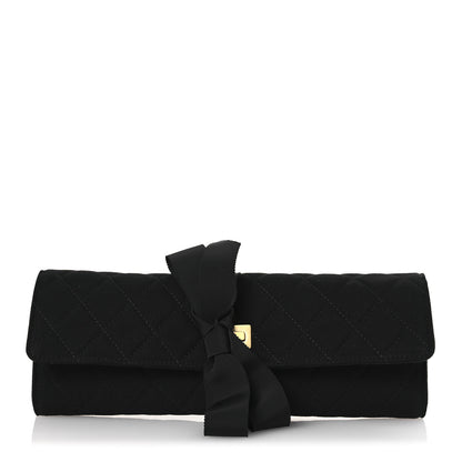 Chanel Grosgrain Quilted Jewelry Roll Case 1 of 8