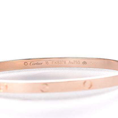 Cartier 18K Pink Gold Small LOVE Bracelet 16 6 of 7