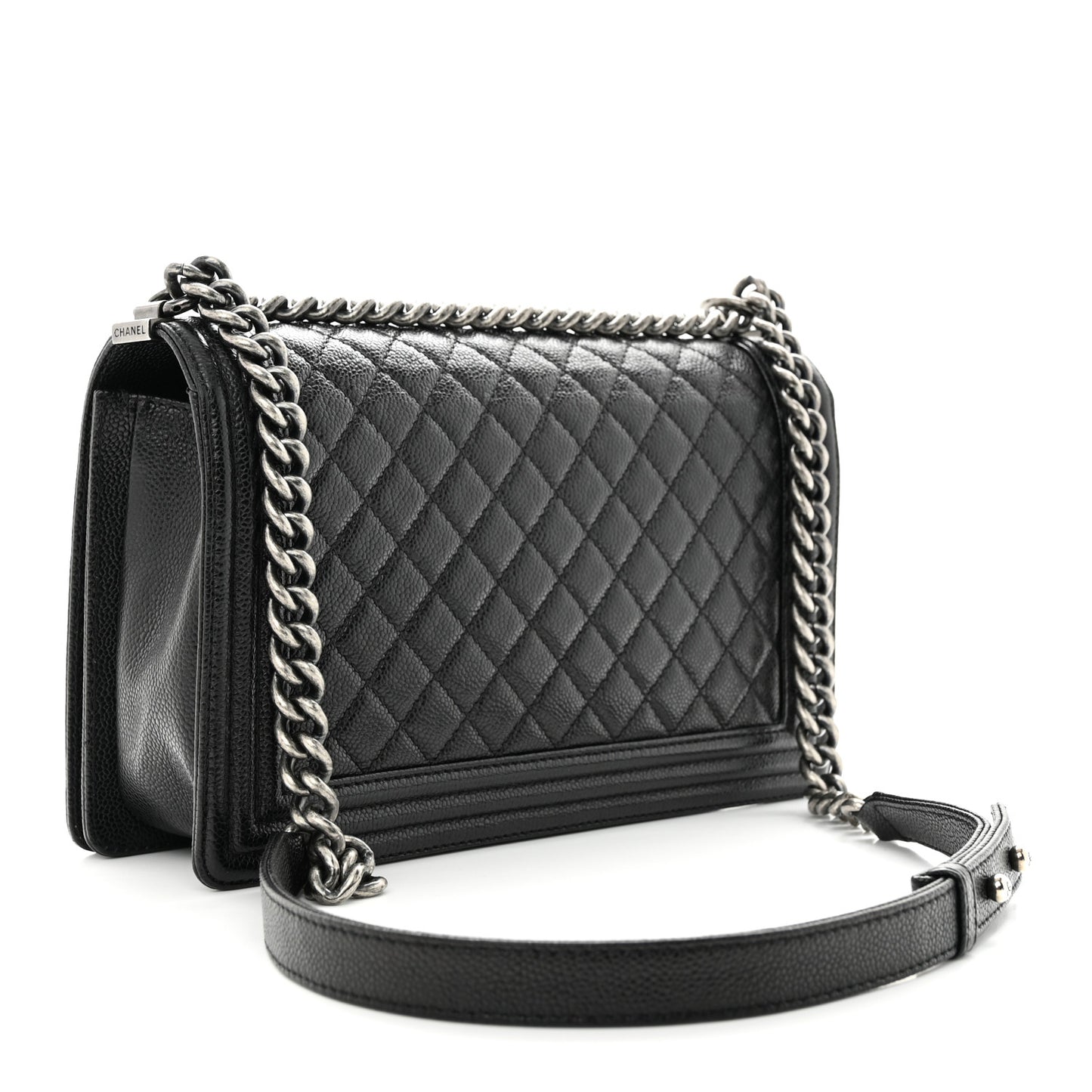 Caviar Quilted New Medium Boy Flap Black