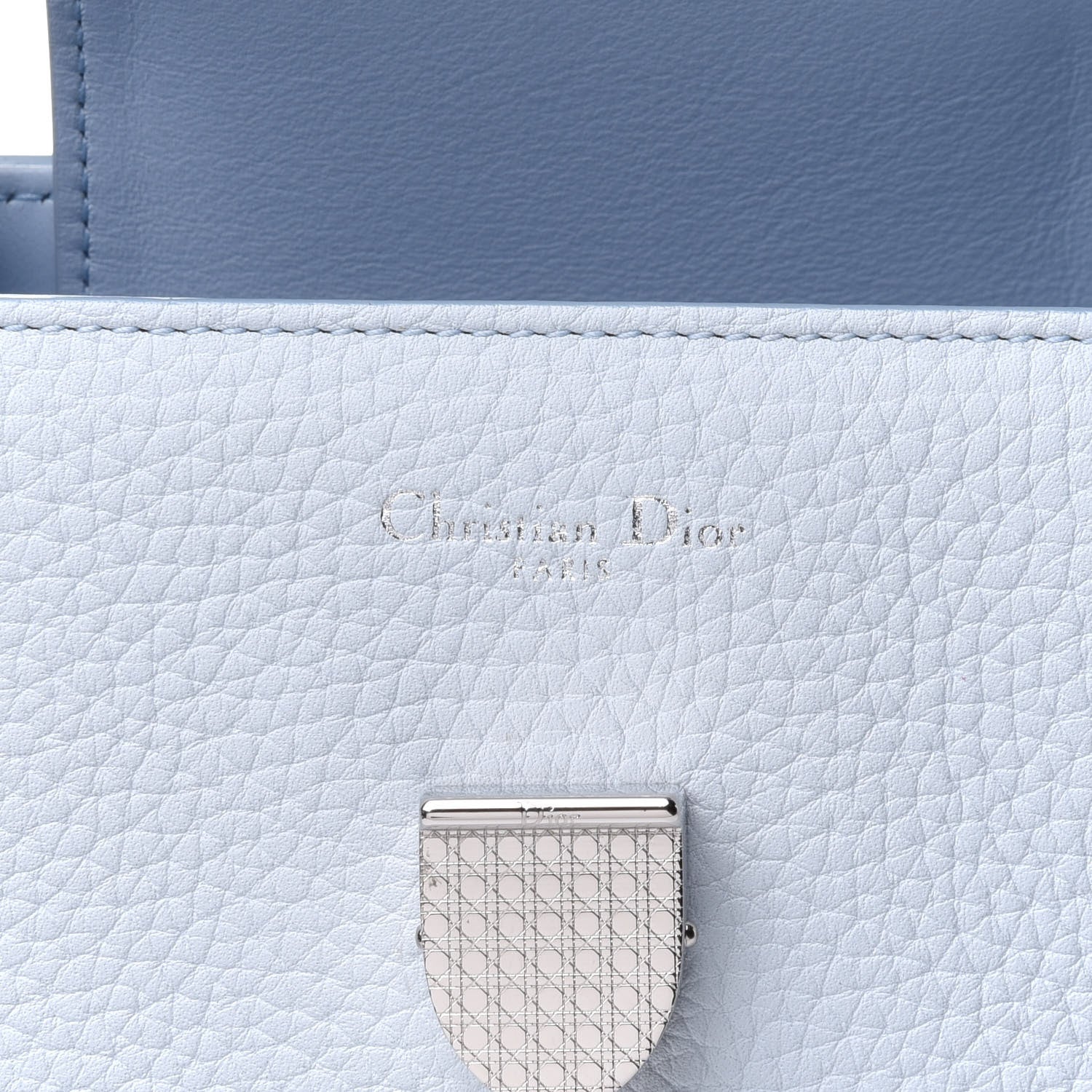 Christian Dior Grained Calfskin Medium Diorever Flap Light Blue 6 of 12