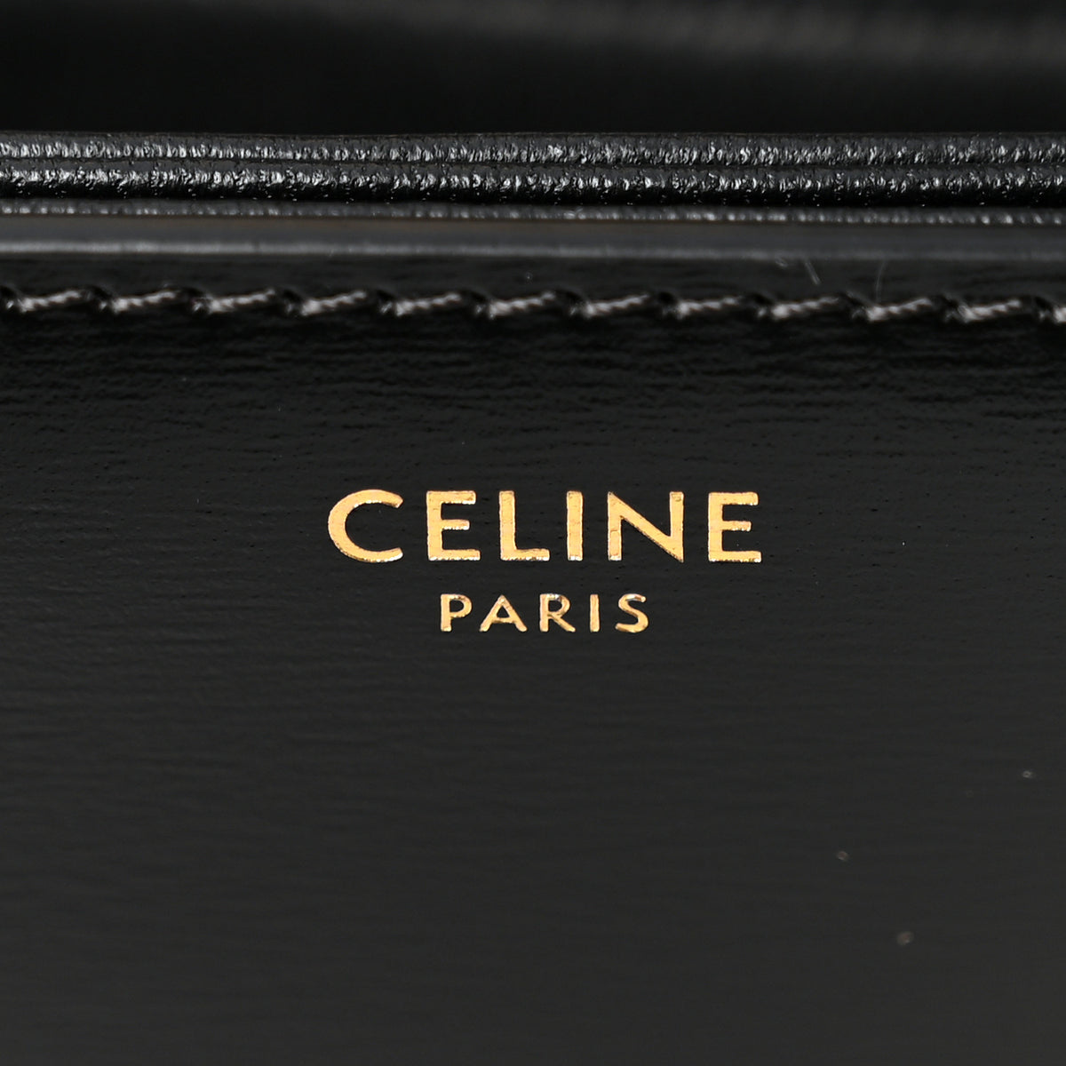 Celine Shiny Calfskin Teen Triomphe Black 6 of 10