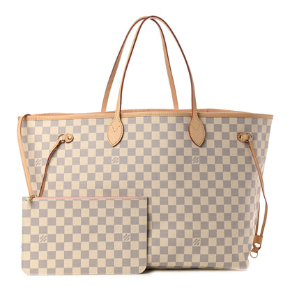 Louis Vuitton Damier Azur Neo Neverfull GM Rose Ballerine 1 of 9