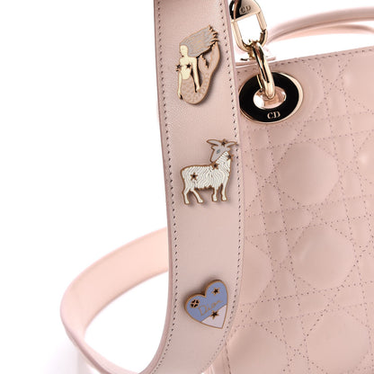 Christian Dior Lambskin Cannage Small Lucky Badges My Lady Dior Pink 8 of 8