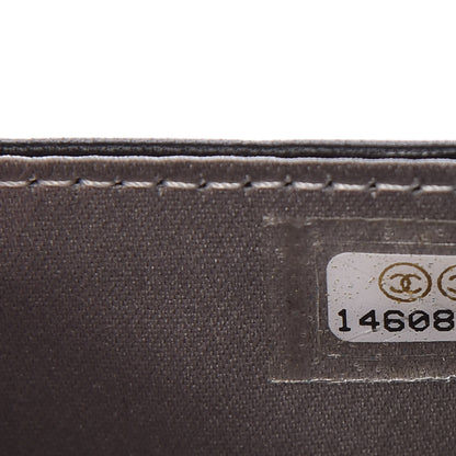 Chanel Lambskin Camellia Embossed Card Holder Wallet Black 8 of 11