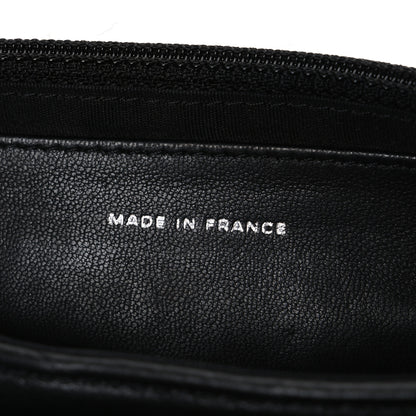 Chanel Lambskin Half Moon Wallet On Chain WOC Black 6 of 10