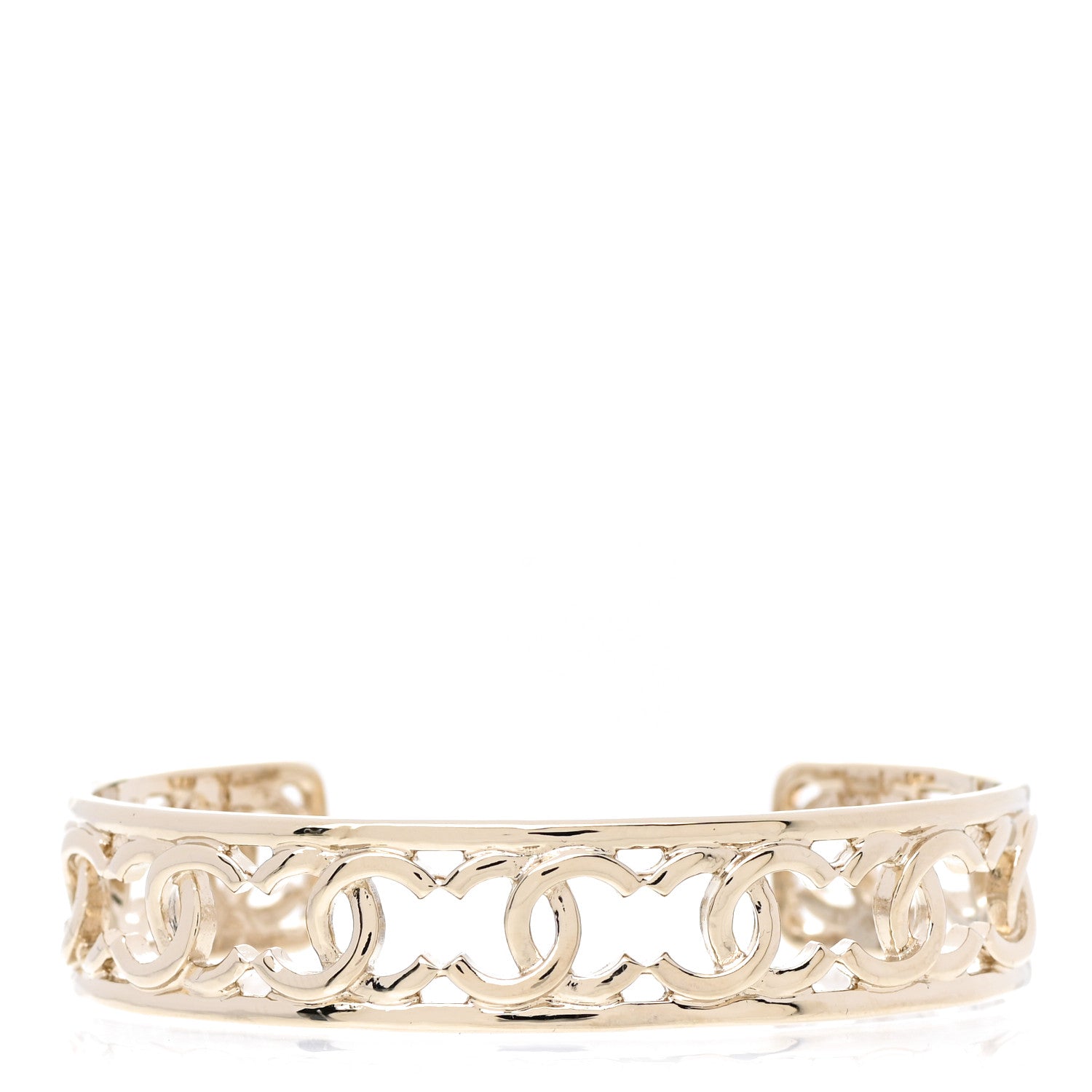 Chanel Metal Logo CC Cuff Gold 1 of 4