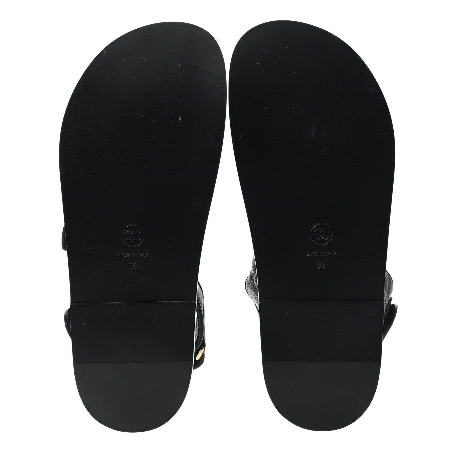 Chanel Velcro Dad Sandals 38 Black 5 of 9