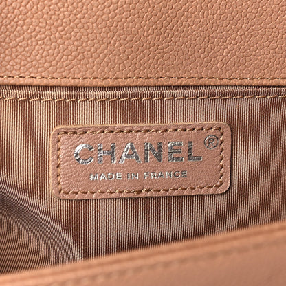 Chanel Caviar Quilted Medium Boy Flap Light Brown 6 of 9