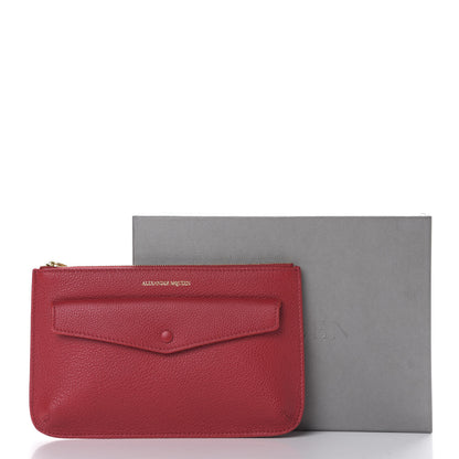 Alexander McQueen Calfskin Zipped Pouch Red 7 of 7