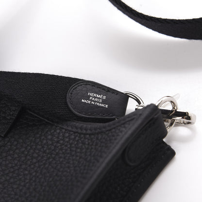 Hermes Taurillon Clemence Evelyne TPM Black 7 of 8