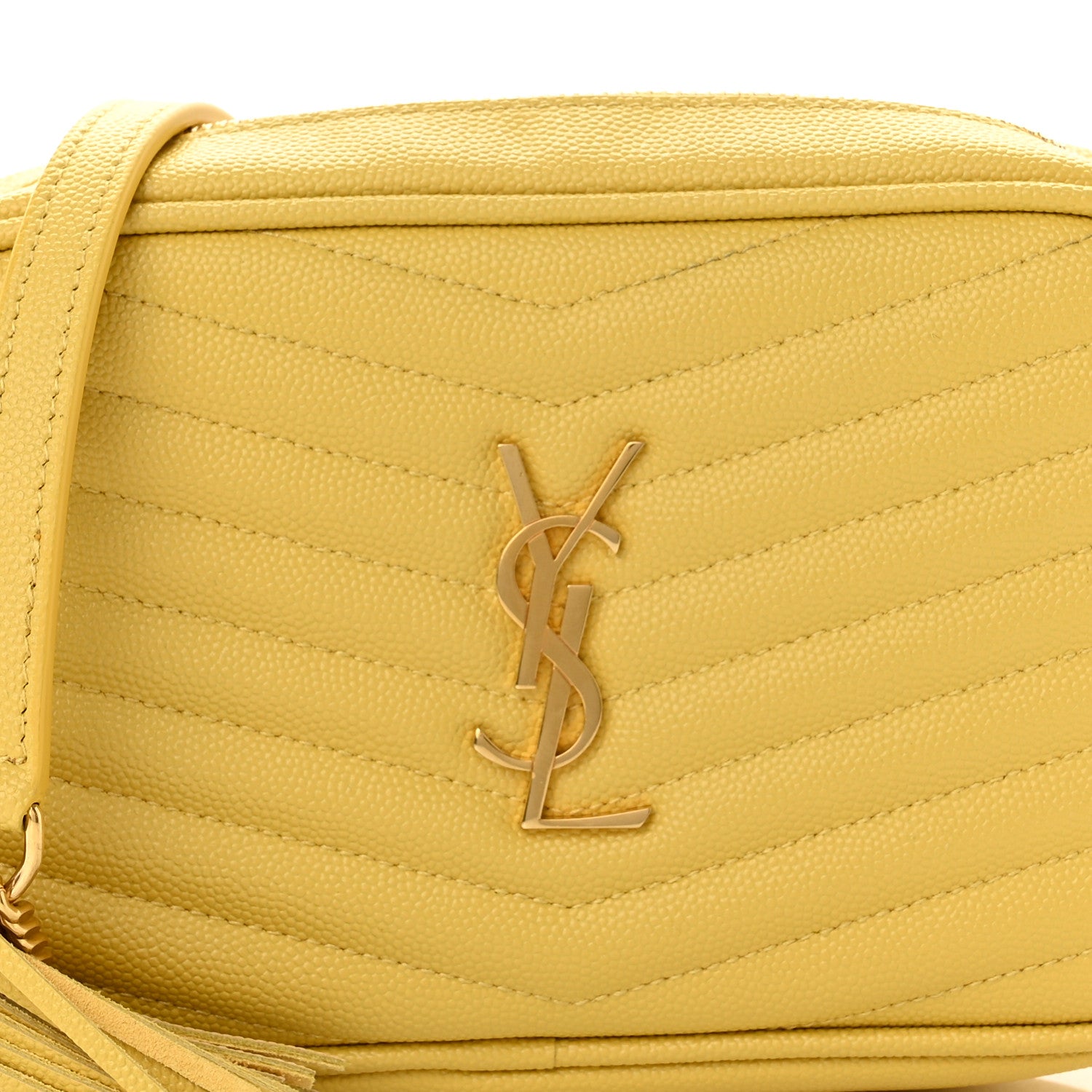 Saint Laurent Grain De Poudre Matelasse Monogram Mini Lou Camera Bag Sunflower 7 of 9