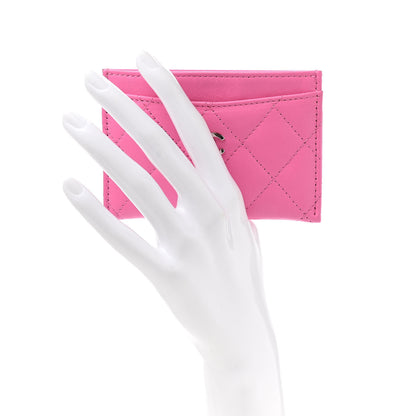 Chanel Lambskin Quilted Card Holder Pink 2 of 8