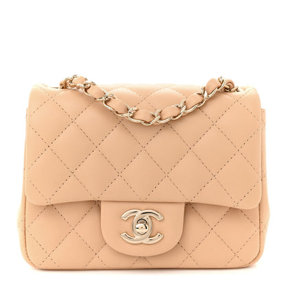Chanel Lambskin Quilted Mini Square Flap Beige 1 of 11