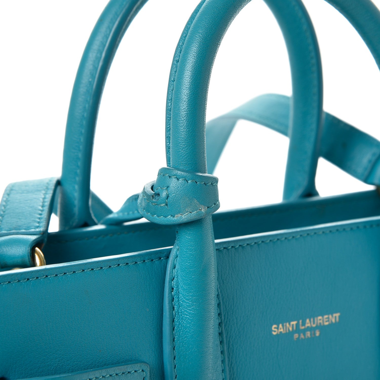 Saint Laurent Calfskin Nano Sac De Jour Turquoise 13 of 16