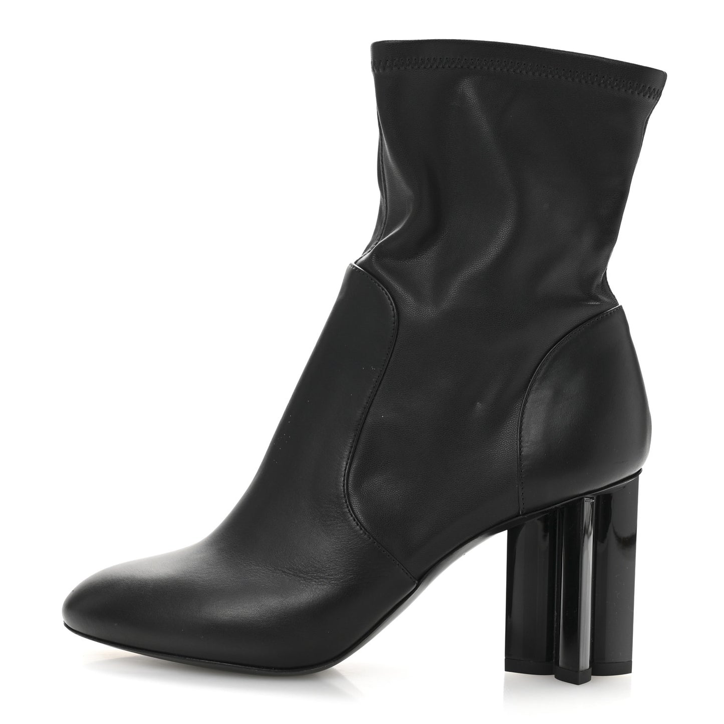 Calfskin Uniformes Silhouette Ankle Boots 37.5 Black
