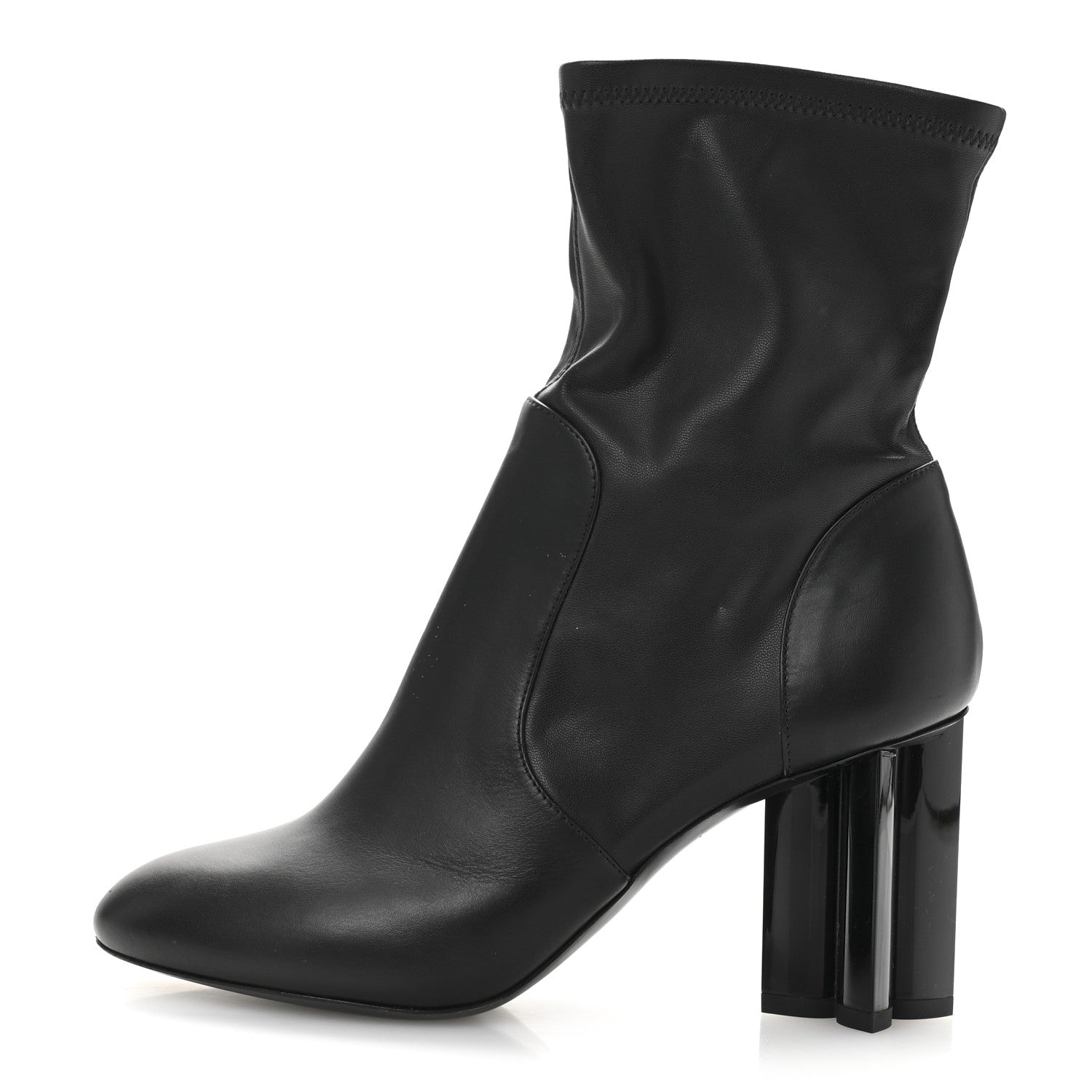 Louis Vuitton Calfskin Uniformes Silhouette Ankle Boots 37.5 Black 1 of 9