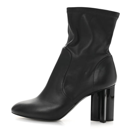 Louis Vuitton Calfskin Uniformes Silhouette Ankle Boots 37.5 Black 1 of 9