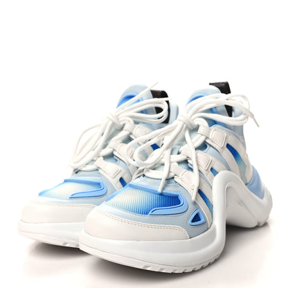 Louis Vuitton Calfskin LV Archlight Gradient Sneakers Light Blue 3 of 9