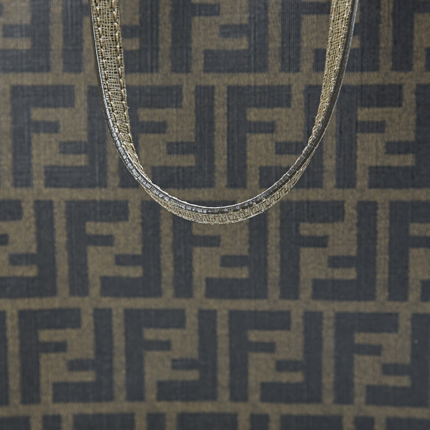Fendi Zucca Lampo Studded Roll Tote Tobacco 12 of 12