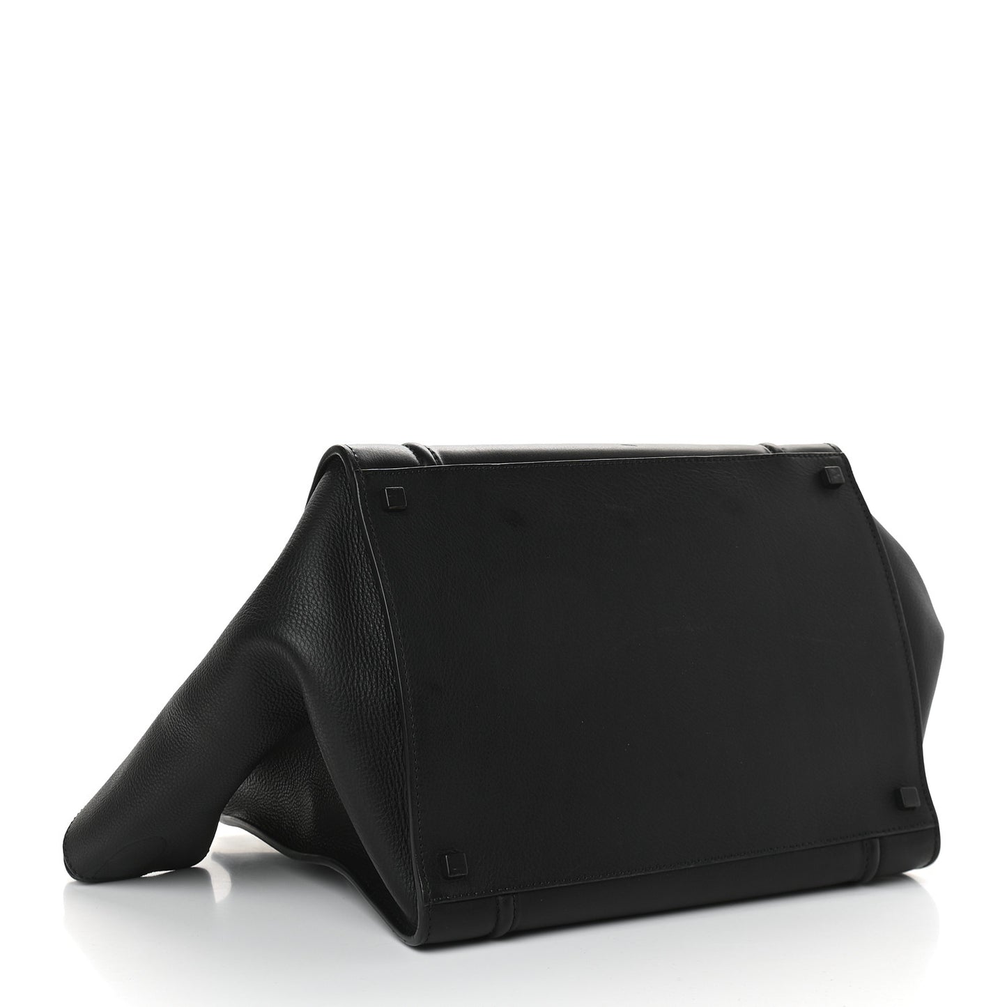 Supple Calfskin Large Phantom Luggage Black