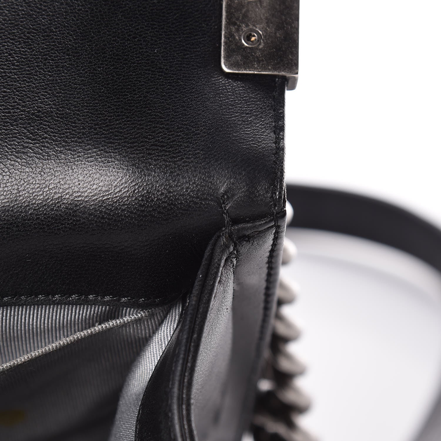 Chanel Lambskin Quilted Medium Boy Flap Black 19 of 20