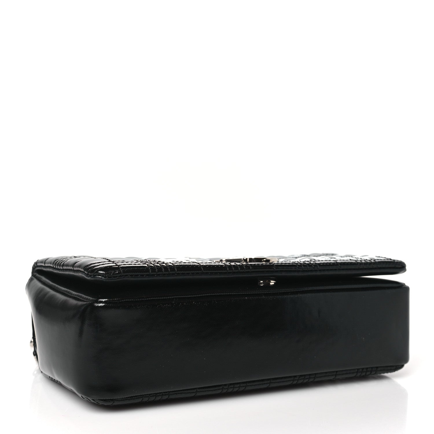 Burberry Patent Quilted Horseferry Print Small Lola Bag Black 4 of 9