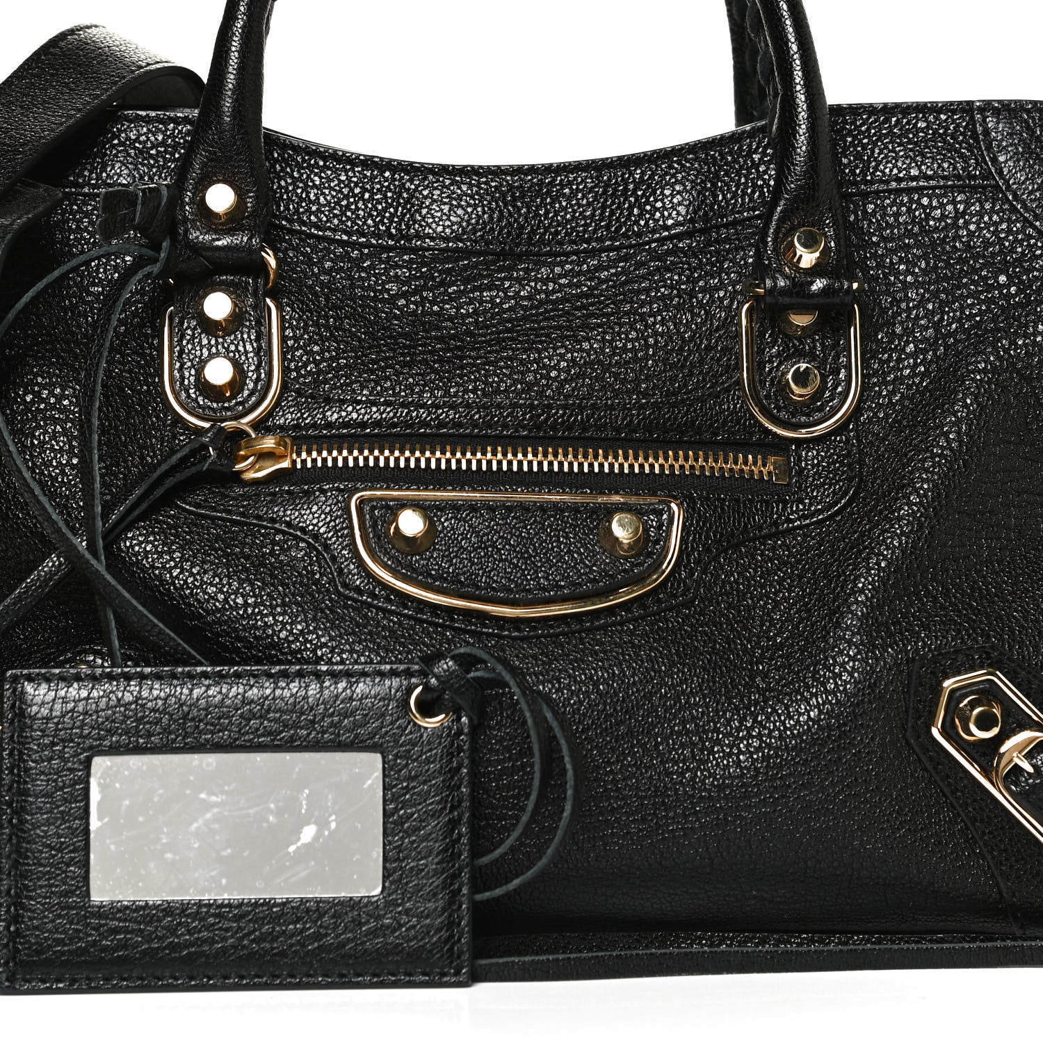 Balenciaga Chevre Gold Metallic Edge Hardware S City Black 7 of 11