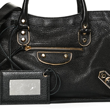Balenciaga Chevre Gold Metallic Edge Hardware S City Black 7 of 11